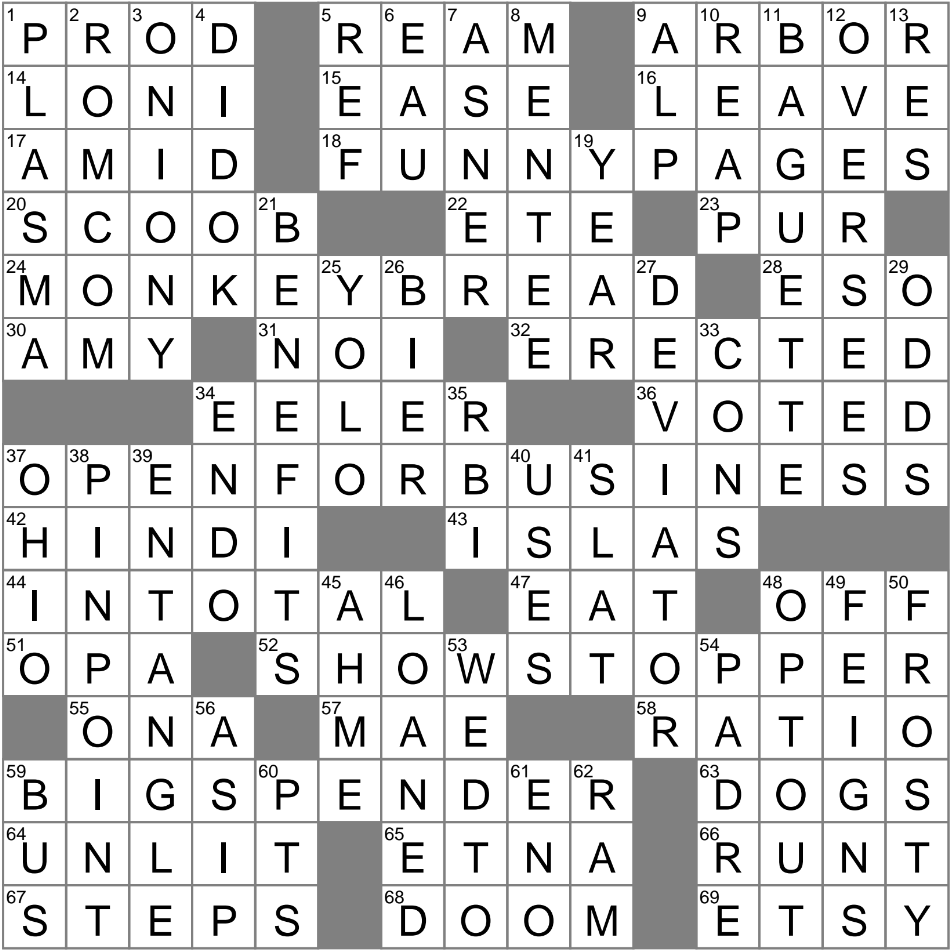 donated time crossword clue