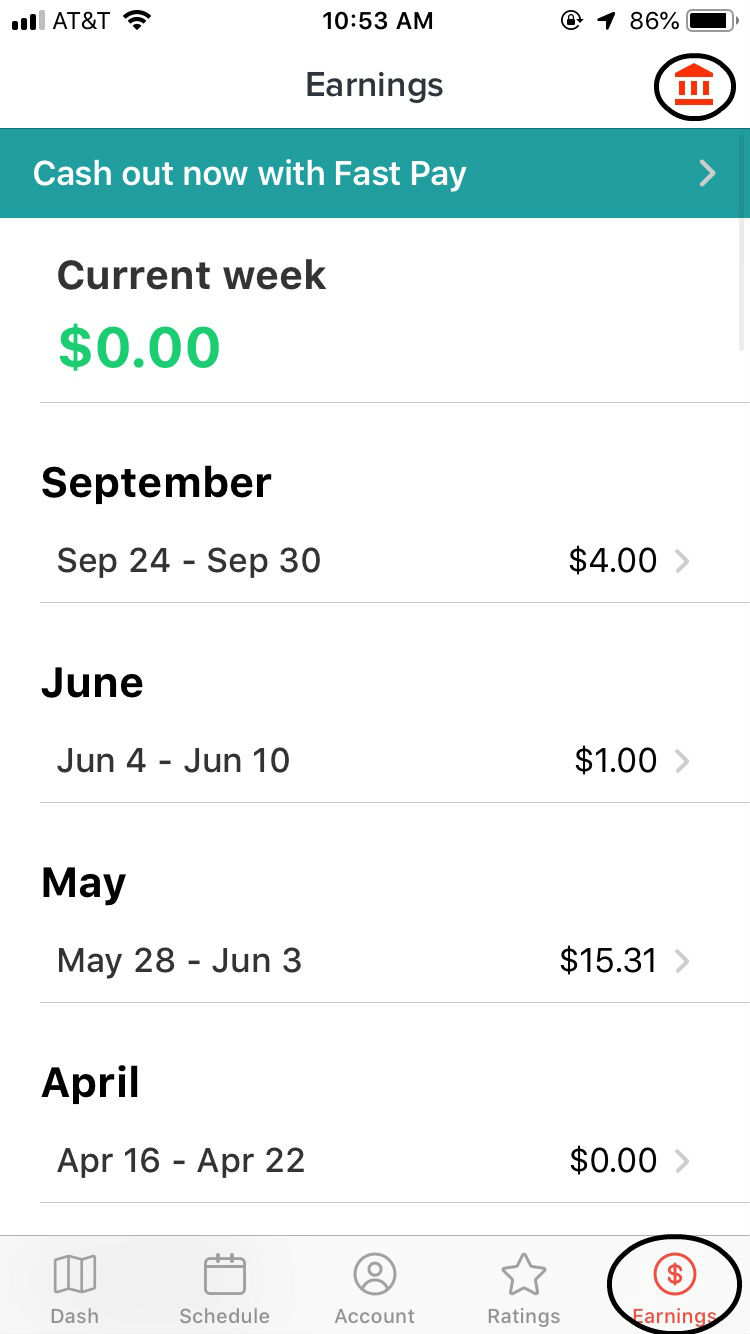 doordash weekly pay