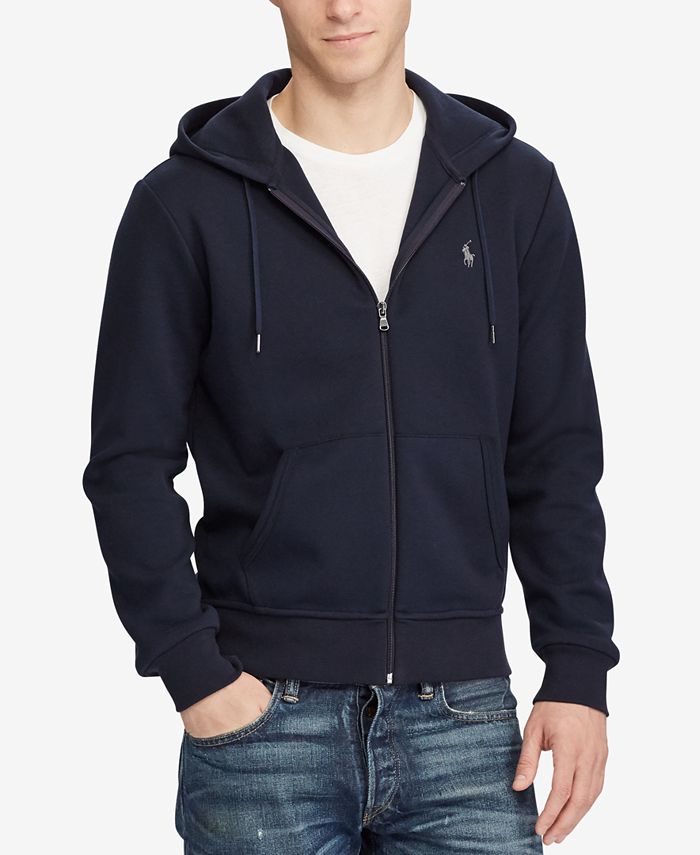 double knit full zip hoodie