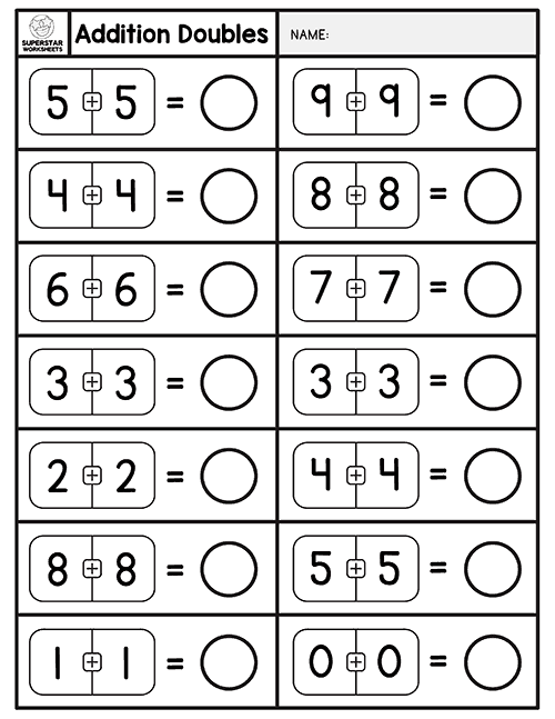 doubles worksheet