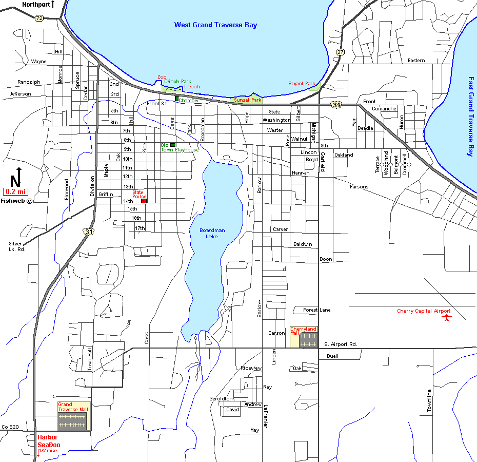 downtown traverse city map