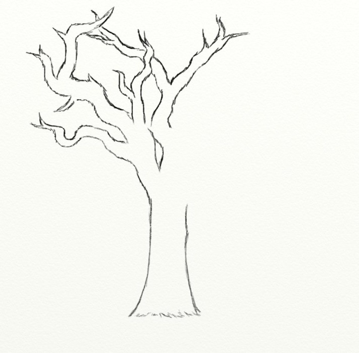 dry tree drawing