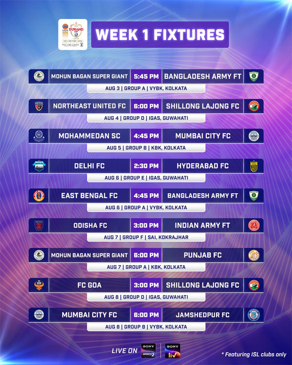 durand cup 2022 fixtures pdf