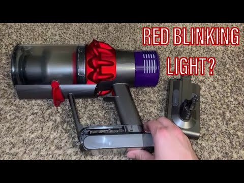 dyson red blinking light