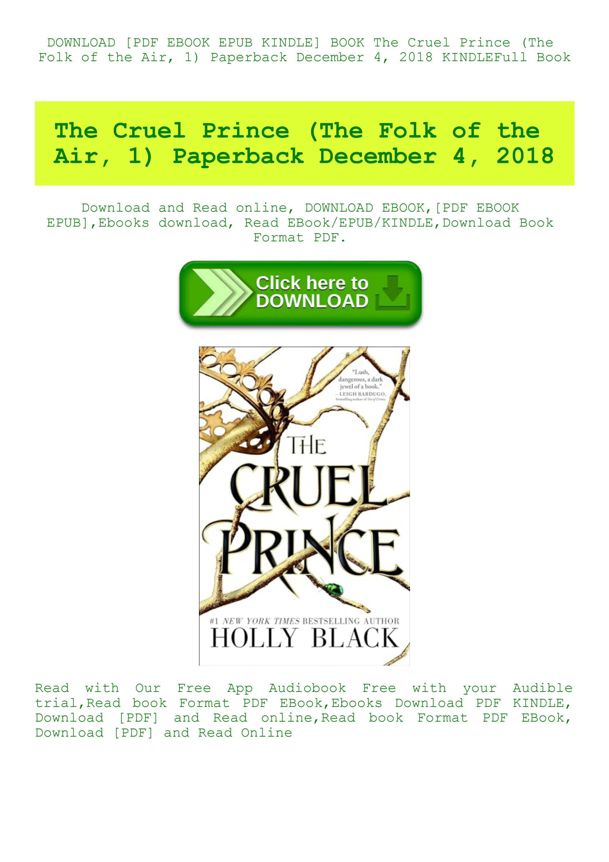 cruel prince read online