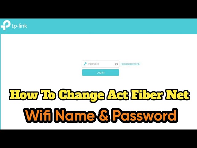 how to change act fibernet password