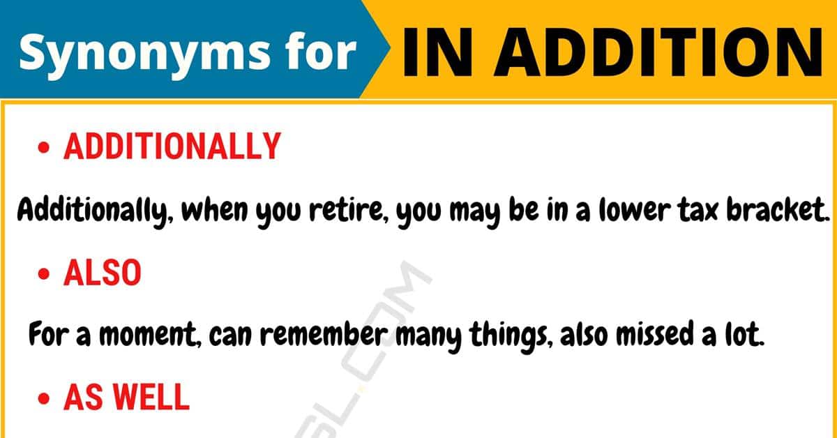 addition synonyms