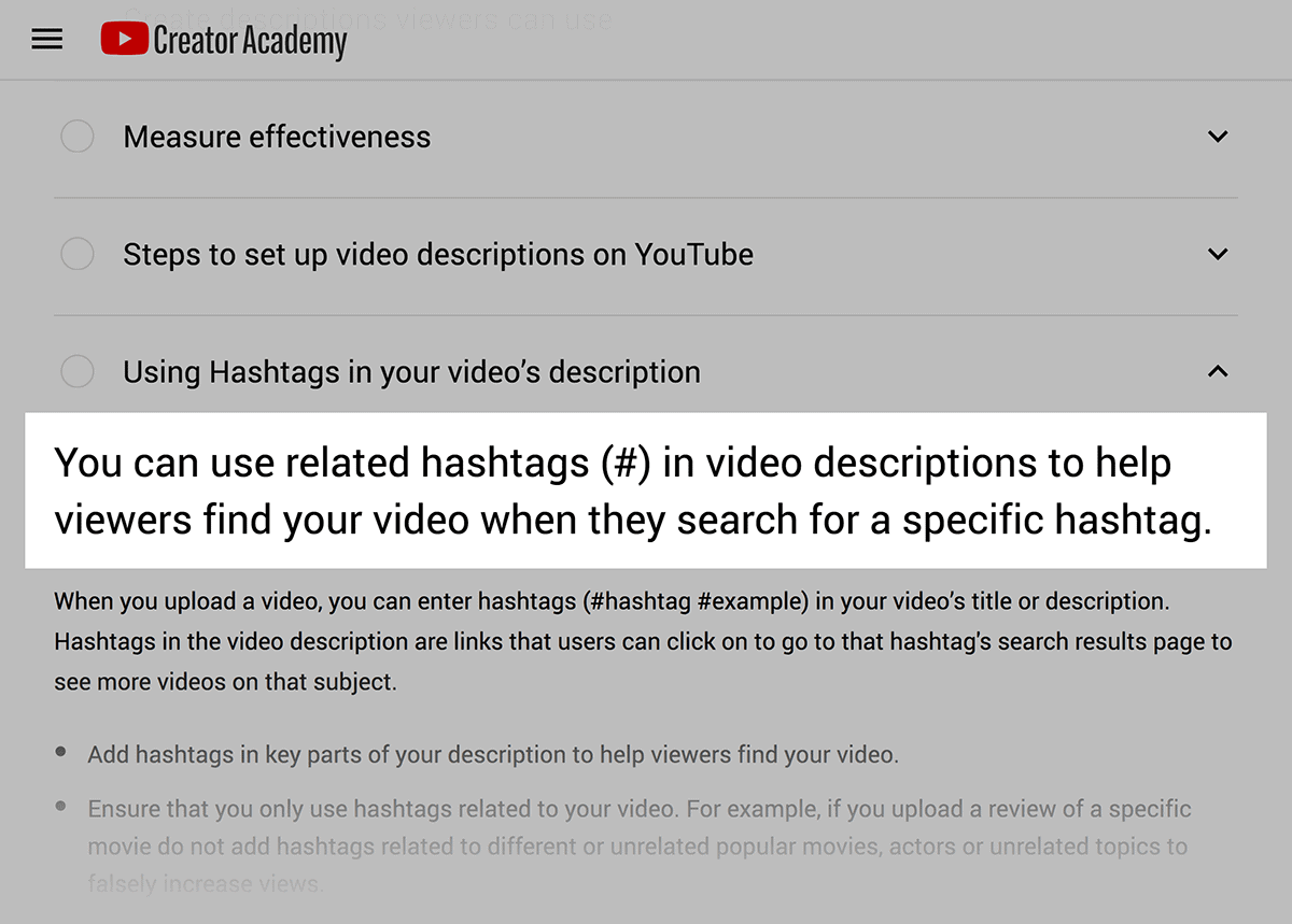 youtube best hashtags