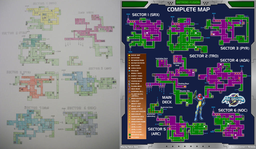 metroid fusion map