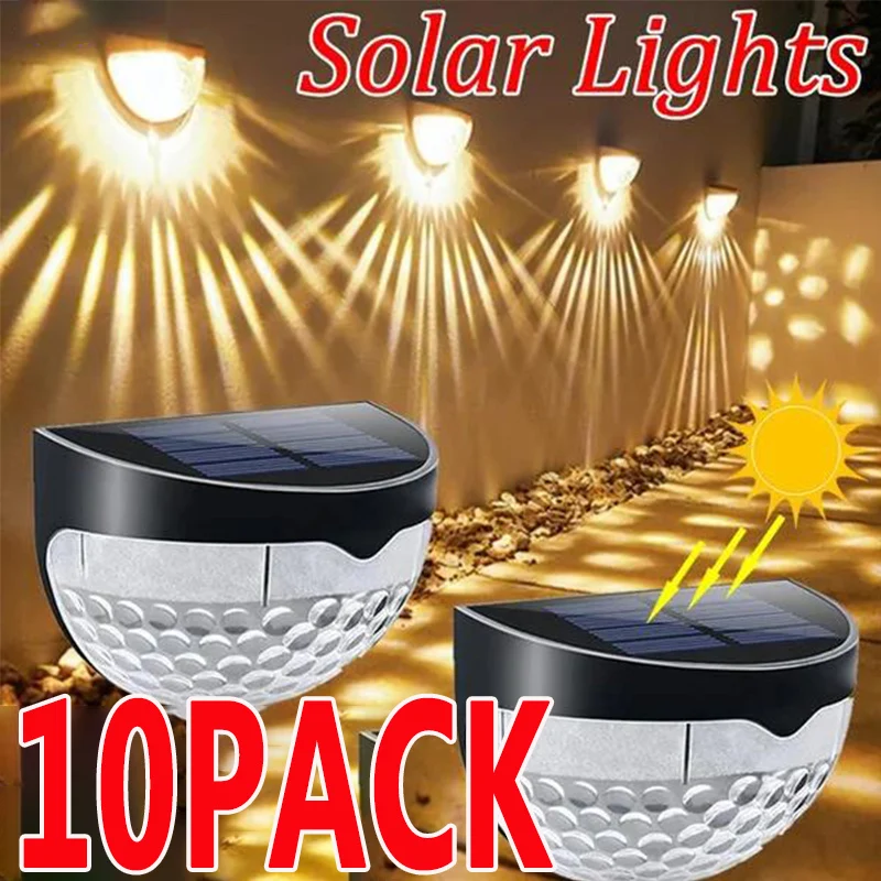 10 pack solar fence lights