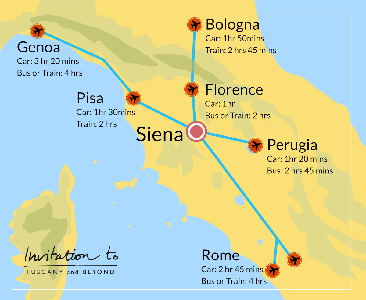 closest airport tuscany