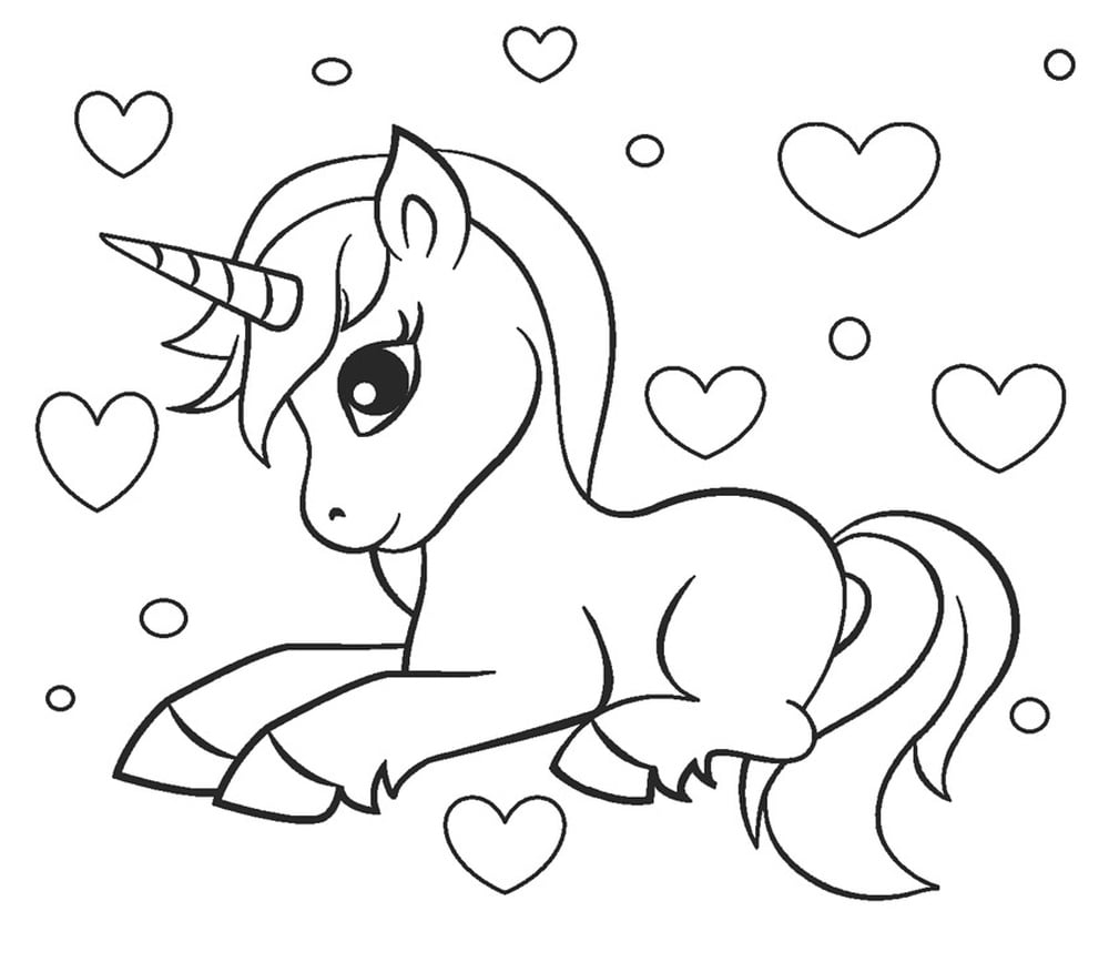 dibujo unicornio para colorear