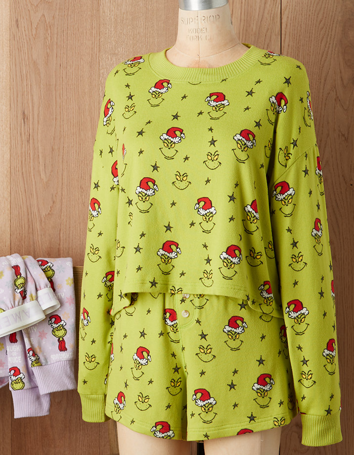 grinch pj set