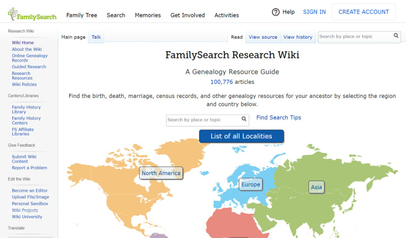 family search wiki