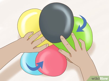 how to tie balloons together