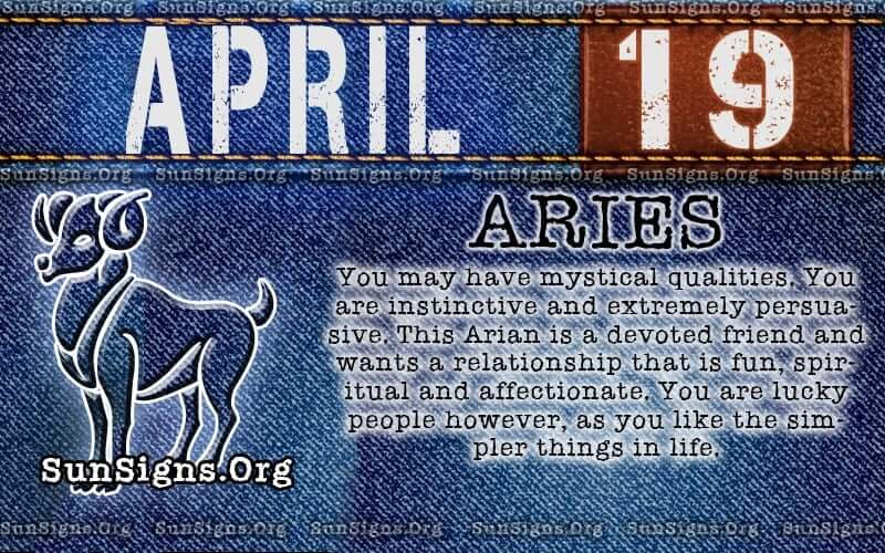 april 19 birthday personality