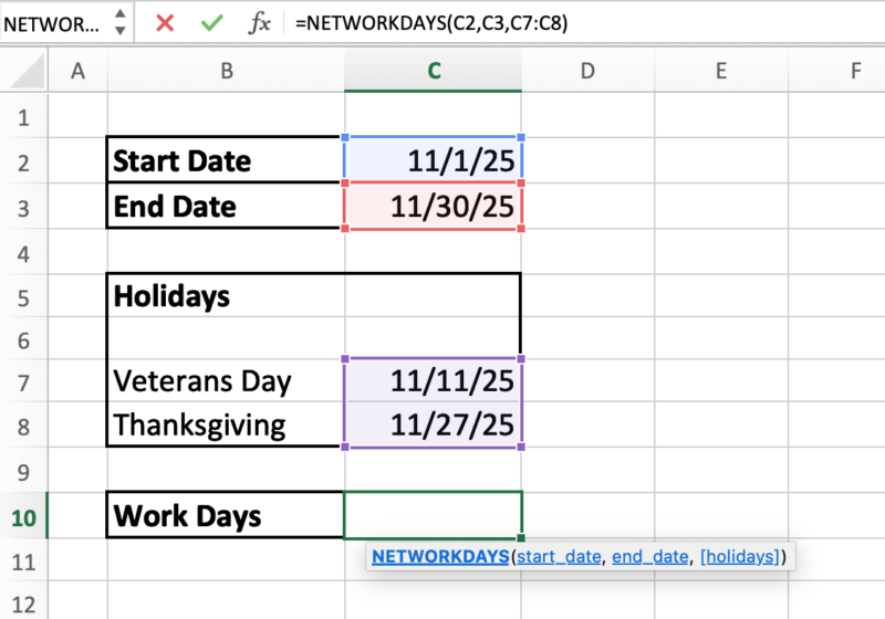 working days calculator