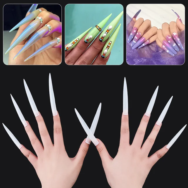 very long acrylic nails