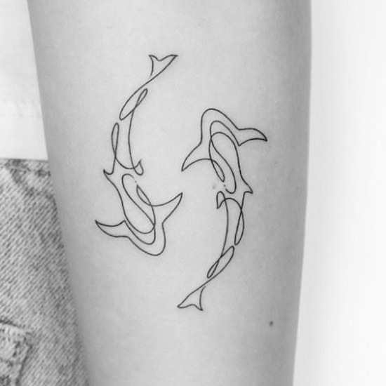 shark tattoo minimal