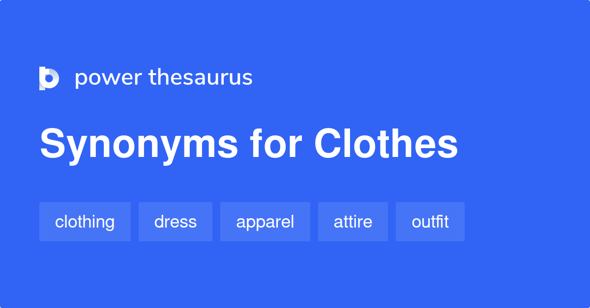 synonyms for clothes