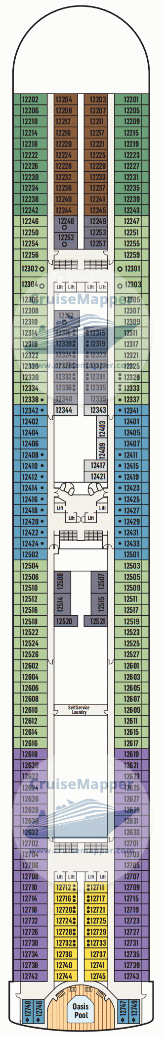 p&o pacific adventure deck plans