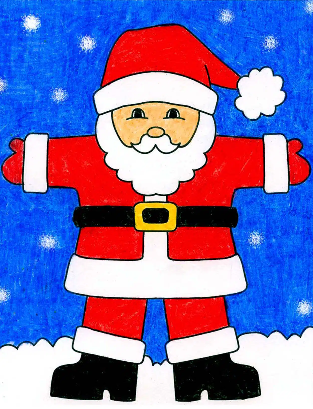 easy drawing santa claus