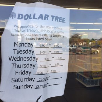 what time does dollar tree close