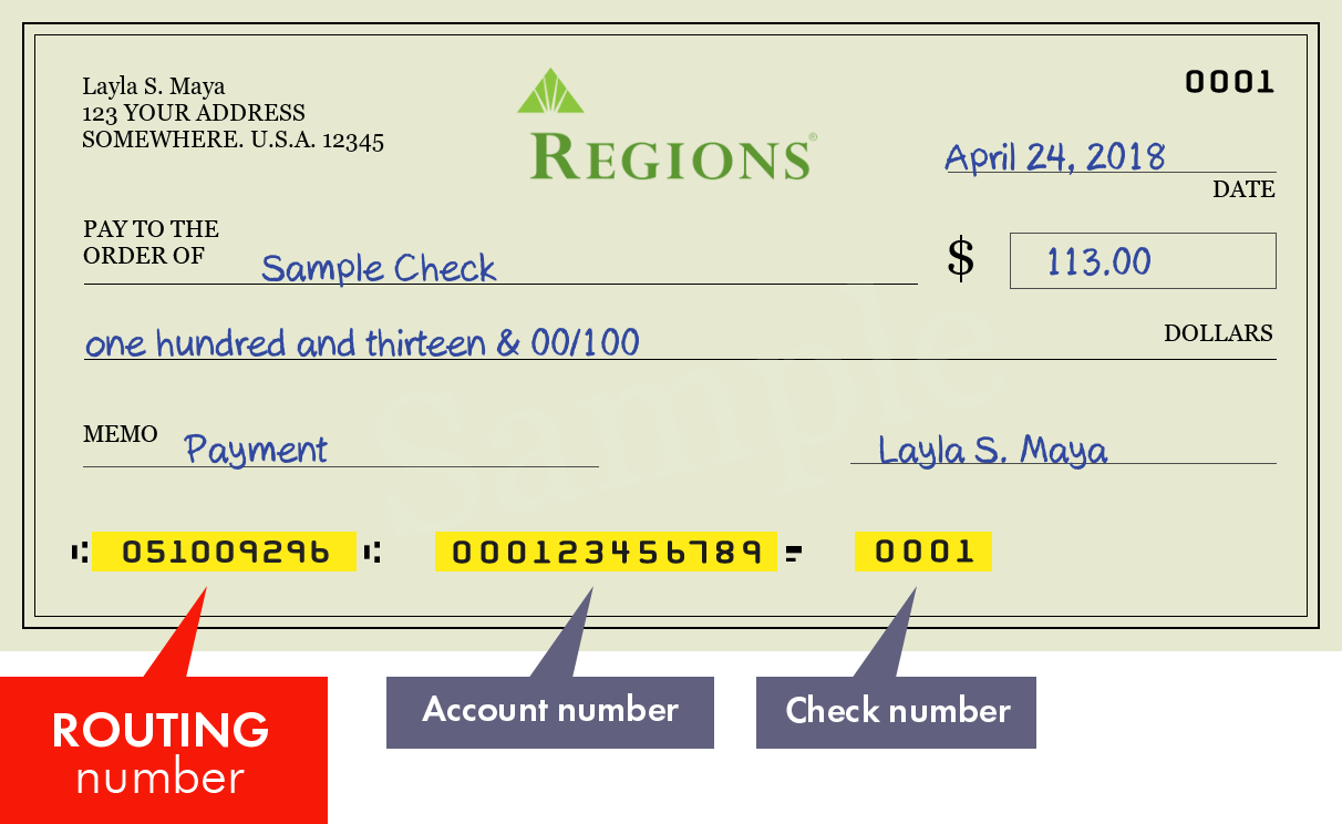 routing number for regions bank missouri