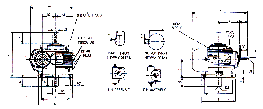 elecon gear box drawing