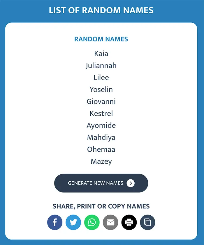 male names generator