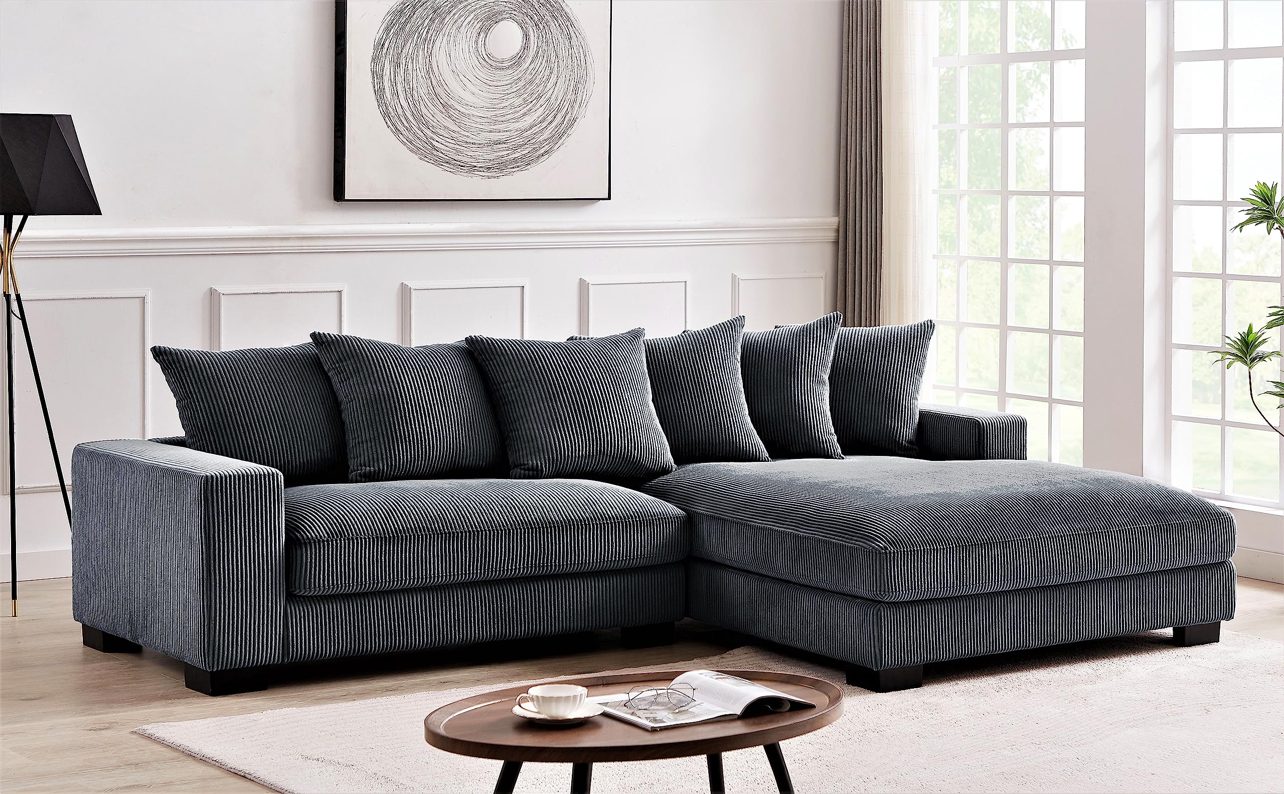 luxe 2 piece upholstered sectional