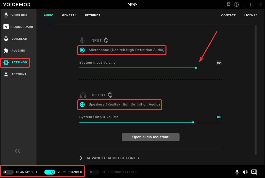 how to make voicemod louder