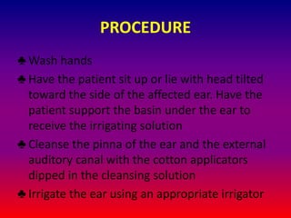 ear irrigation ppt