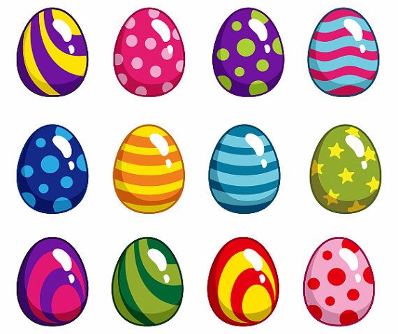 easter eggs clipart