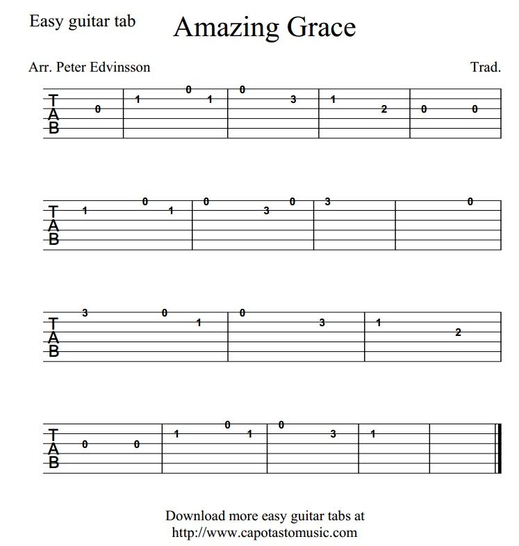 easy guitar notes