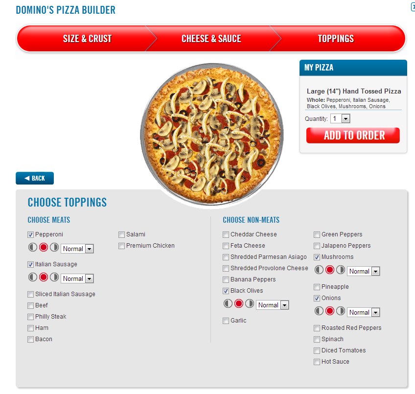 dominos unlimited pizza price