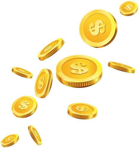 gold coin clipart transparent background