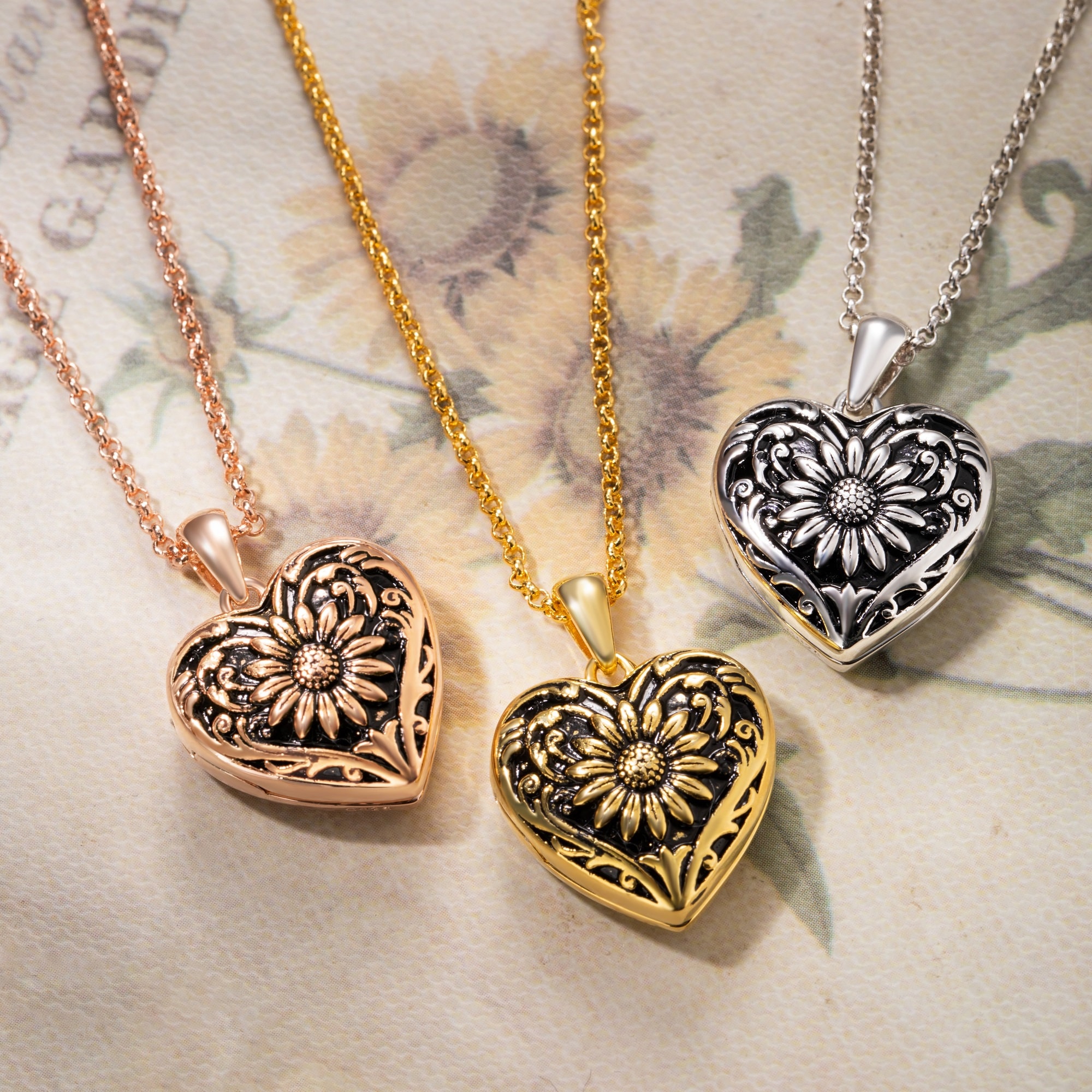 heart shaped gold locket