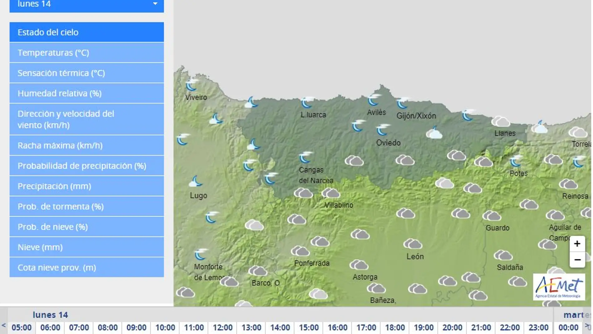 cota de nieve asturias hoy