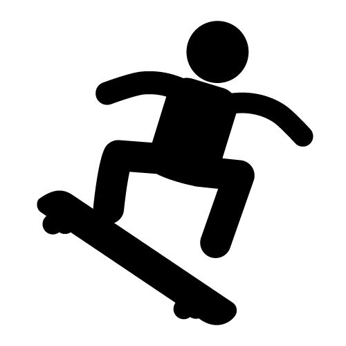 clipart skateboarding