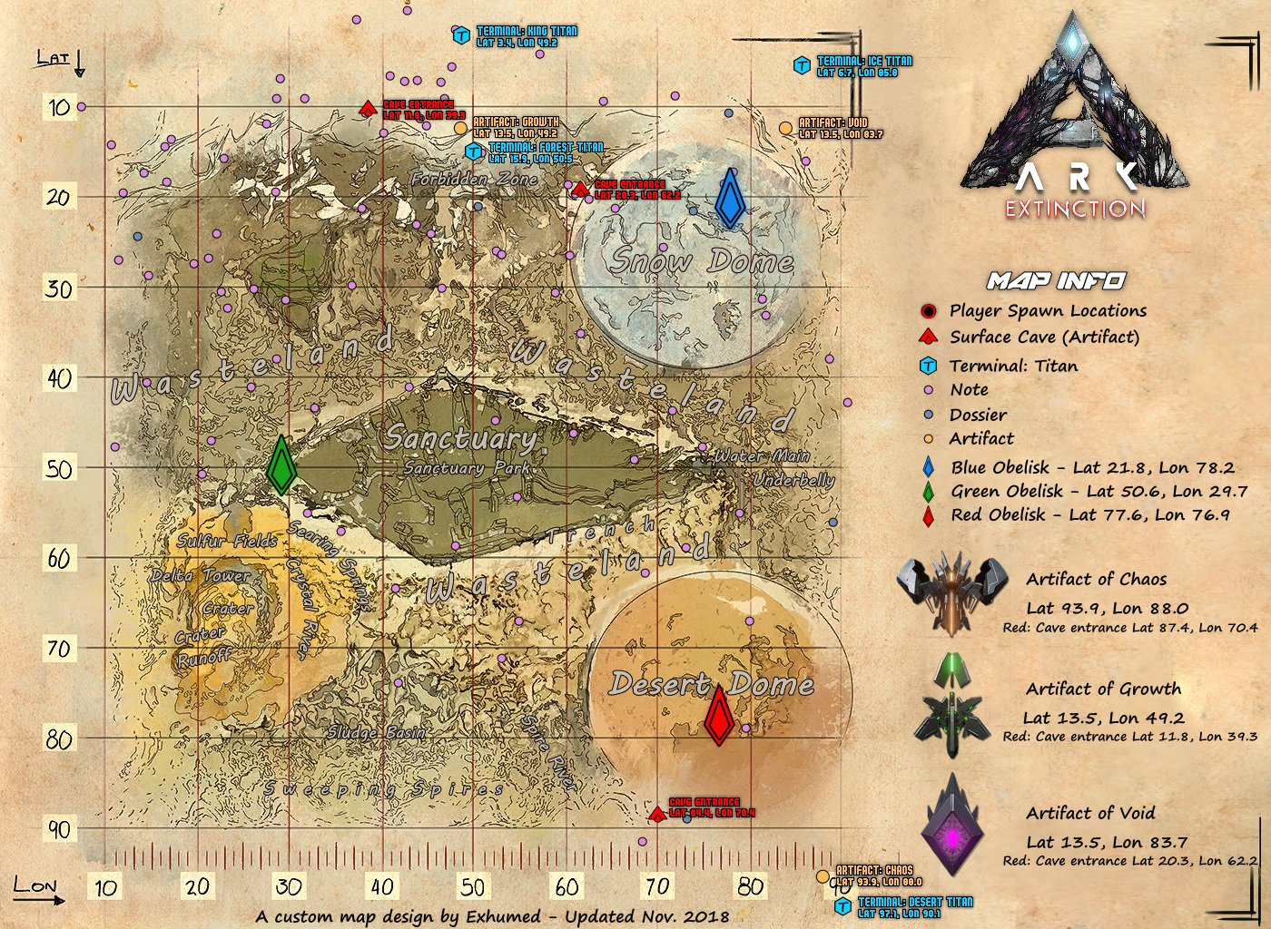 extinction resource map