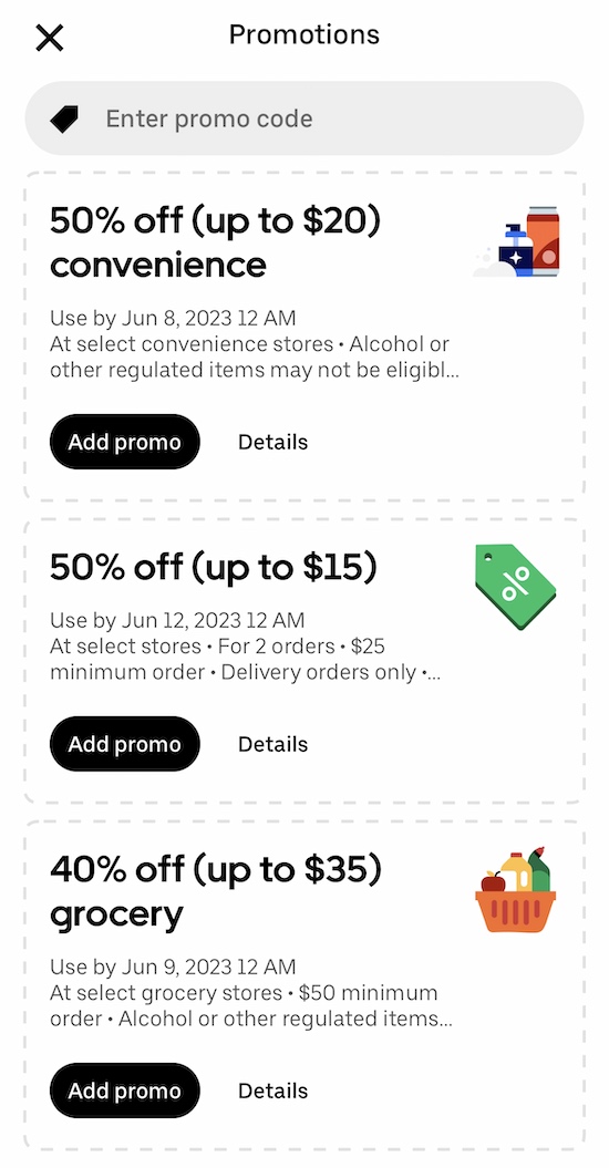 uber eat promo code for existing users