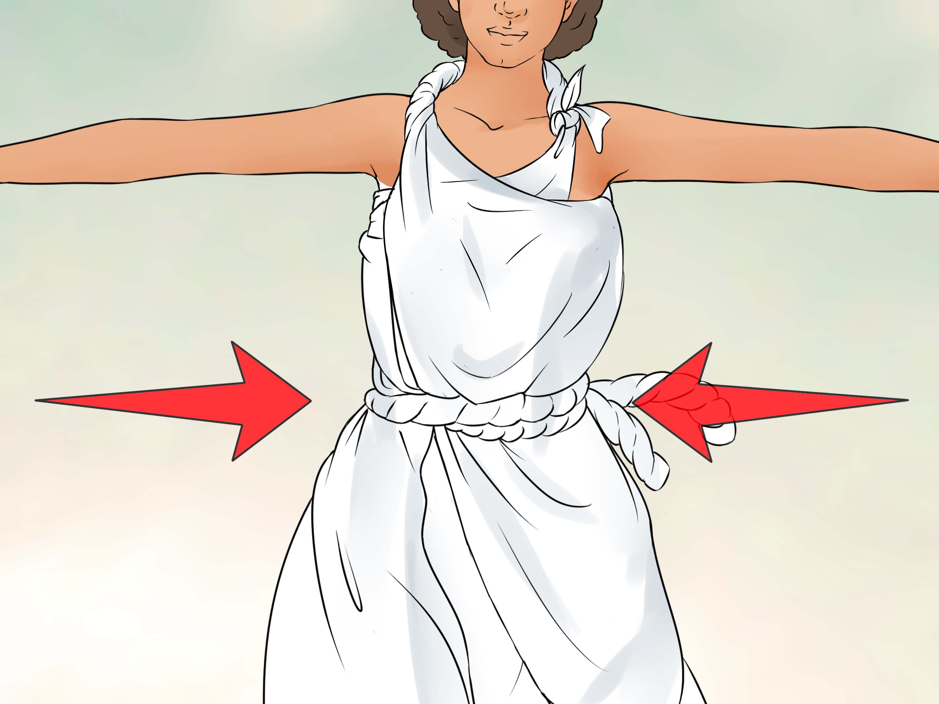 how to tie a sheet into a toga