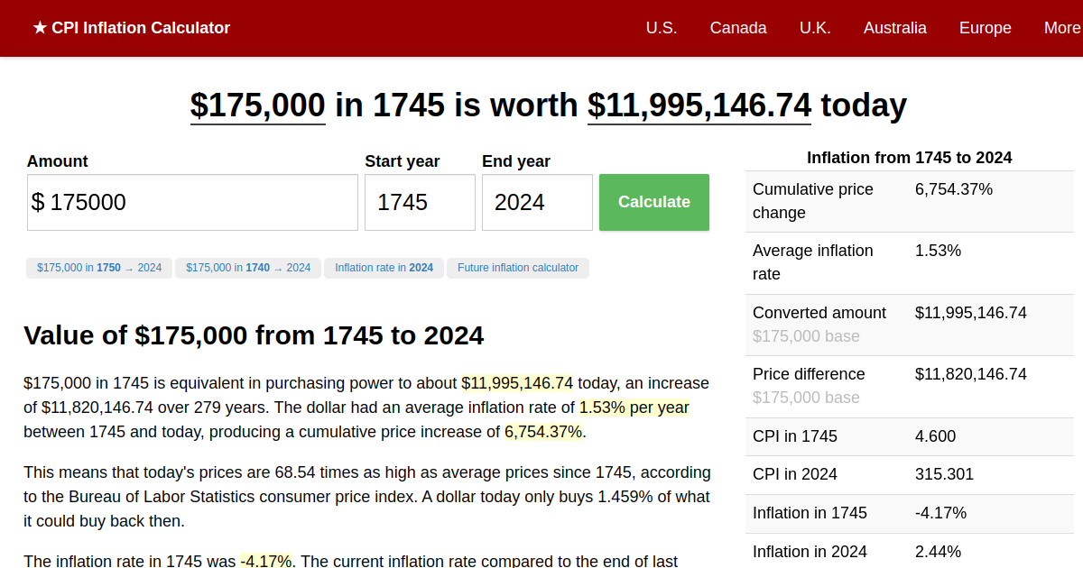 175000 dollars in pounds