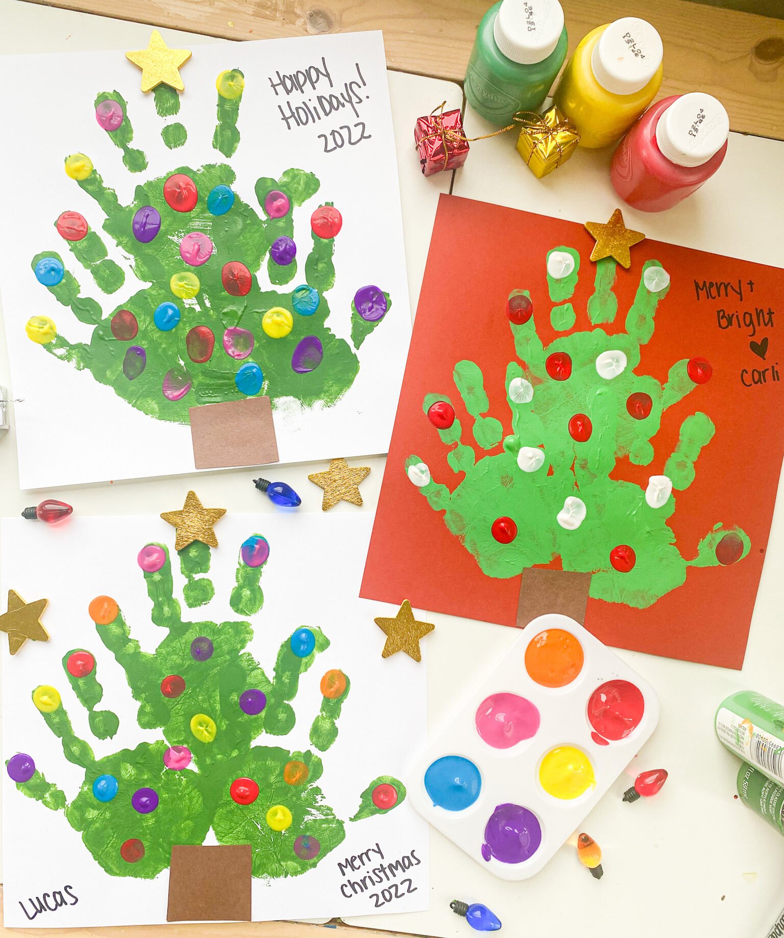 handprint christmas card ideas