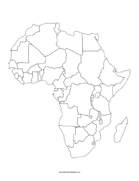 blank printable africa map