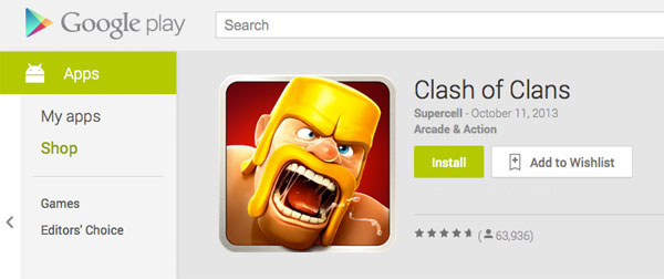 android clash of clans