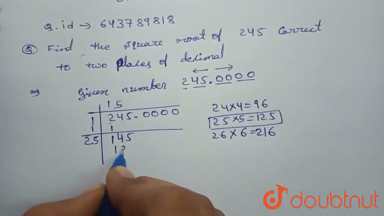 simplify square root of 245