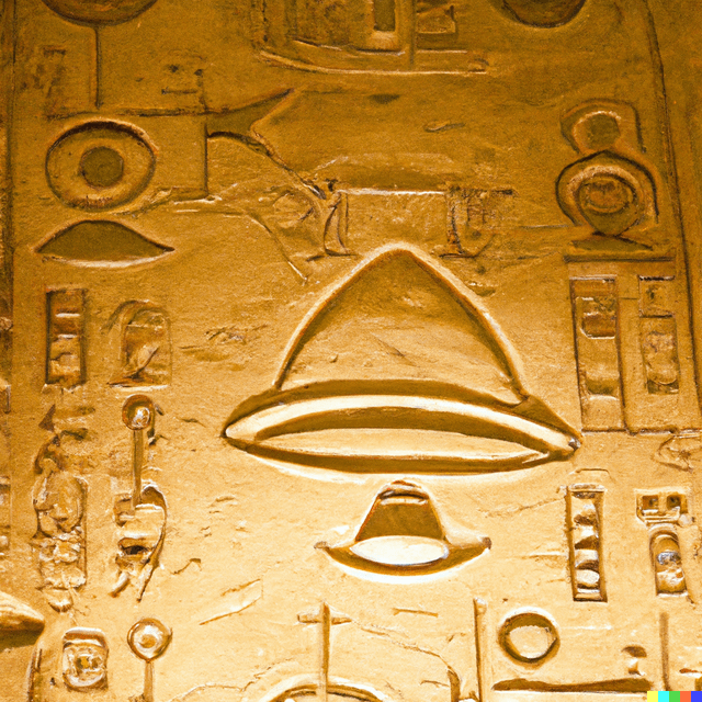 egyptian hieroglyphics spaceship