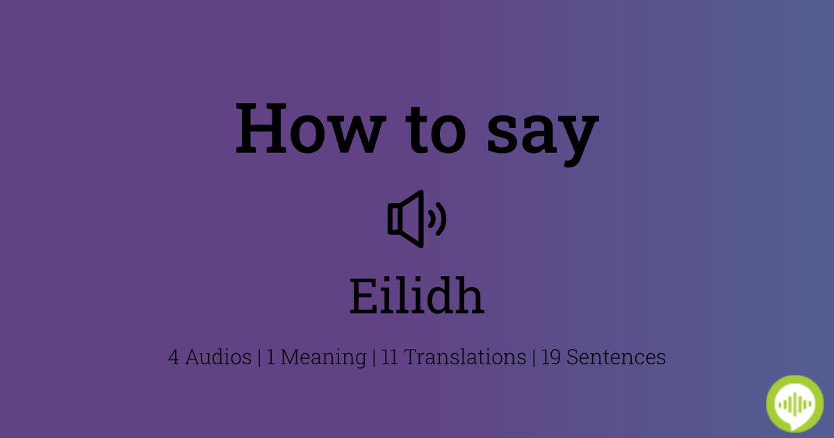 eilidh pronunciation